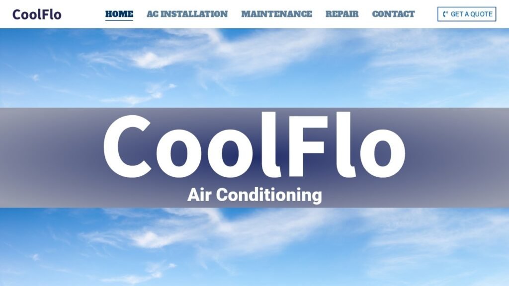CoolFlo Air Conditioning website homepage